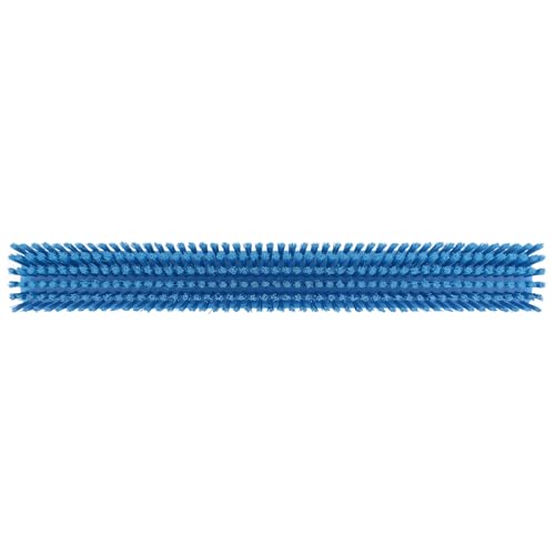 Vikan 31953 24" Heavy-Duty Push Broom, Soft/Stiff, Blue - color: Blue