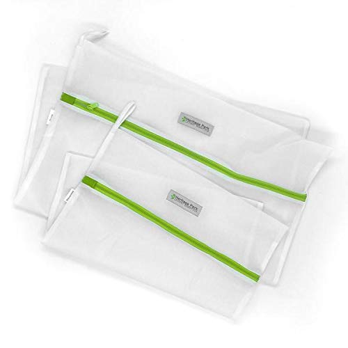 Heritage Park Fine Mesh Laundry Bags - Micro Mesh for Safely Washing Delicates, Wide Bottom for Extra Space, Hidden Zipper and Hanging Storage Loop - Multi Pack (1 Small 15" x 18", 1 Large (20" x 24") - size: 1 Small (15" x 18") / 1 Large (20" x 24")