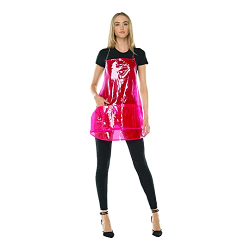 Colortrak Nothing to Hide, Transparent Stylist Apron, One-Size-Fits-Most, Adjustable Chains, Chemical and Waterproof, Vinyl - color: Pinky Promise