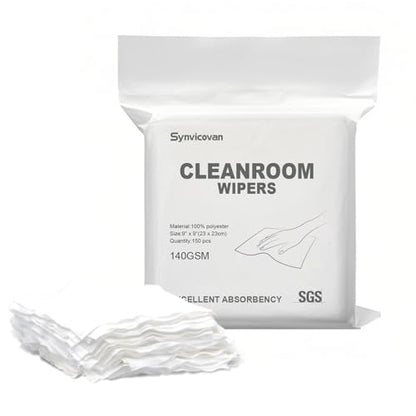 Cleanroom Cloth Wipes 9"x9",140GSM,Bag of 150 Pcs - size: 9" x 9" (Pack of 150)