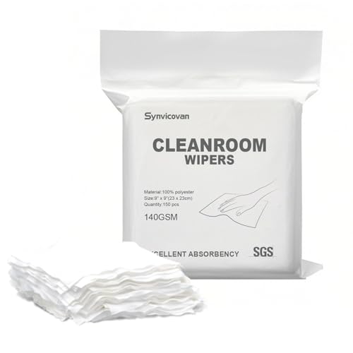 Cleanroom Cloth Wipes 9"x9",140GSM,Bag of 150 Pcs - size: 9" x 9" (Pack of 150)
