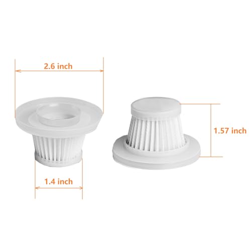 Hepa Filters Replacement compatible with UPFOX Car Vacuum Portable Cordless, Filters for LIPWUS Portable Mini Car Vacuum, 3pack Washable Filters Works on Absob AB-105 Handheld Vac.
