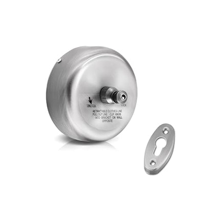 Retractable Clothesline, SUS304 Wall Mounted Clothes Line with 9.2FT Adjustable Nylon Cord for Shower, Bathroom, Laundry Room (Brushed Silver) - size: Brush Sliver