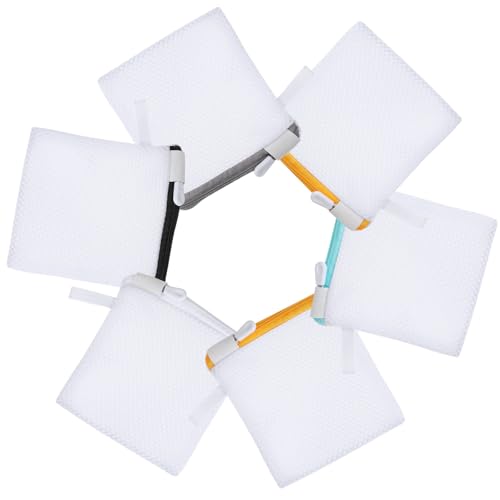 6pcs Laundry Bag Mesh Wash Bag Mini Washing Machine Underwear Washing Bag Zipper Wash Bags Protecting Wash Bag Foldable Laundry Pouch for Home Travel Laundry Room Bag Bra - size: 12x12cm