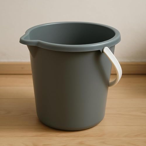 10QT (9.5L) Cleaning Bucket with Handle and Spout - Charcoal Grey