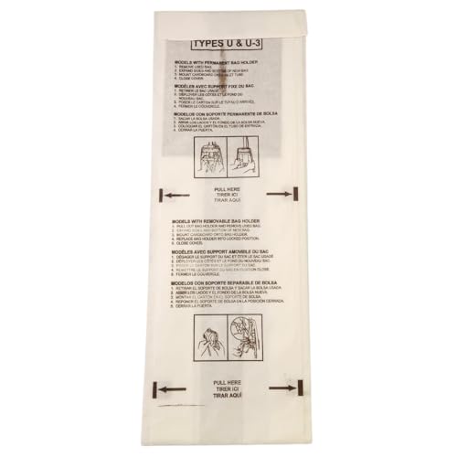 VacBagsUSA Premium Vacuum Bags Compatible with Panasonic Type U/U-3/U-6 3Pk