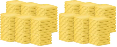 Avalon Towels Bar Towels (Pack of 120) Size 14x17 Inches – 100% Cotton, Absorbent and Reusable Cleaning Rags, Multipurpose Cleaning Towels, Terry Cloth Rags, Durable Shop Rags (Yellow) - color: Yellow, size: Pack of 120