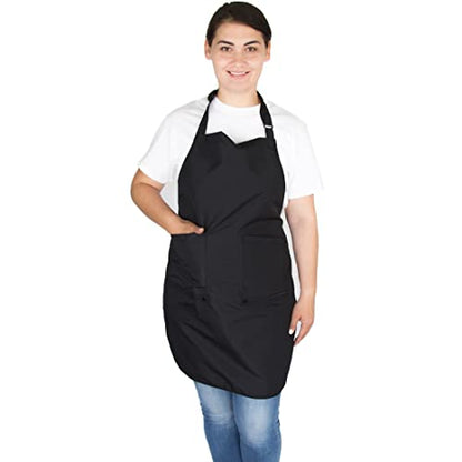 Hair Stylist Apron - Black - PU Waterproof Salon Apron Cosmetology - color: Black Apron - Polyester W/ Pu Coating