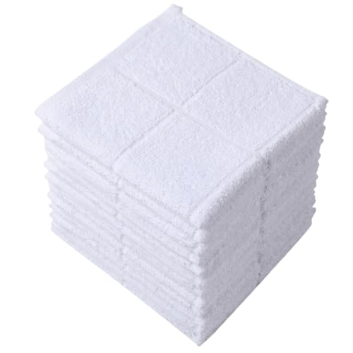 Glynniss Dishcloths Kitchen Highly Absorbent Dish Rags 100% Cotton Dish Cloths for Washing Dishes, Cleaning (11 x 11 Inches, 12 pcs, White) - color: White, size: 11x11 inches