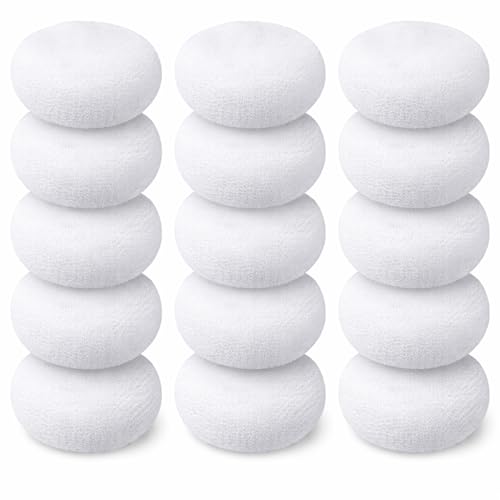 Blulu 15 Pcs Plastic Dish Scrubbers, Nylon Mesh Pads, White - color: White