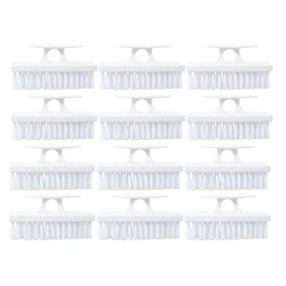 Nail Brush for Cleaning Fingernails, Nail Scrubber Brush, Toe Foot Hands Fingernail Brush Cleaner- Small Scrub Brush- All-Purpose Stiff Cleaning Brush (12 Pack, White) - color: White, size: 12 Pack
