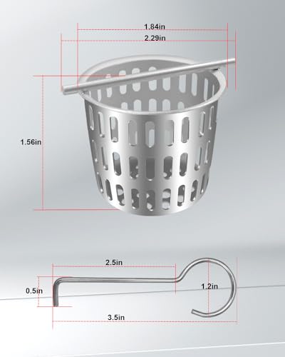 2Pcs 2 Inch Hair and Debris Strainer, Shower Drain Strainer with 2Pcs Lifting Hook, Stainless Steel Debris Basket Shower Drain Catcher, Hair Catcher for Floor Drain - size: 2 Pcs