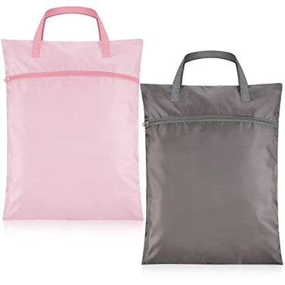 Oudain 2 Pcs Travel Laundry Bags Waterproof Dirty Clothes Bag, Pink, Gray - color: Pink, Gray