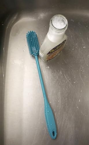 RSVP International Kitchen Scrubber Collection Dishwasher Safe, Silicone Bottle Brush, 12.5", Turquoise - color: Turquoise, size: Silicone Bottle Brush, 12.5"