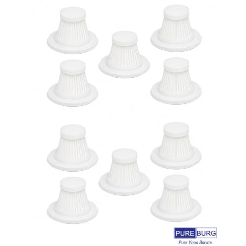 PUREBURG Replacement Filter Compatible with KMM LT-117C Handheld Car Vacuum Cleaner 9000Pa,10-Pack Washable HEPA Filter Air Clean Dust