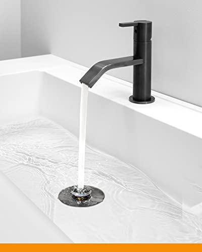 Tgosomt Bathroom Sink Stopper 2 Pack, Bathroom Sink Drain Strainer, Revolutionary Bathroom Accessories and Essentials (Matte Black) - color: Matte Black, size: 2 Pack