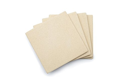 Outset Pizza Grill Stone Tiles For Oven and Grill, Set of 4 Baking Stones for Pizza, Bread & More - style: Pizza Grill Stone Tiles: Set of 4