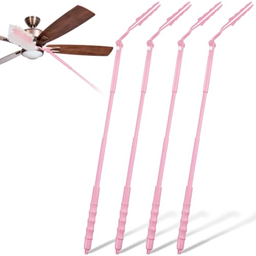 Colingmill 4 Pack Replacement Duster Handles, 3 Ft Extendable, Pink - color: Pink