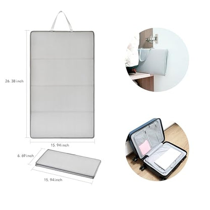 Large Ironing Mat with Mesh Pad, Foldable & Portable - size: 26.4"L x 15.9"W