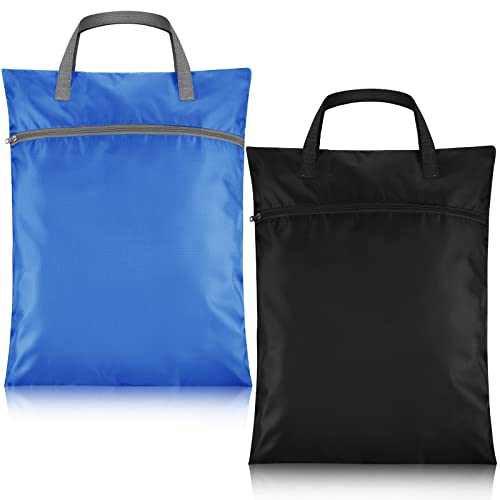 Oudain 2 Pcs Travel Laundry Bags Waterproof Dirty Clothes Bag, Black, Blue - color: Black, Blue
