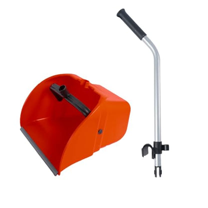 Matthew Bulk Jumbo Debris Dustpan,Upright Dust Pan with Long Handle for Courtyard Garage Mall Lobby Market Floor Home Kitchen Room Office Pet Hair Rubbish - 32.7''x14.2''x14'' 5PCS - size: Set of 5
