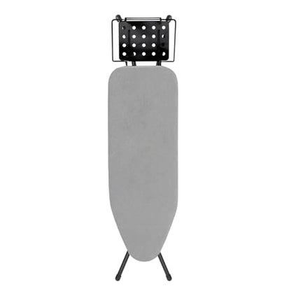 Ironing Board, 43x14 Inch Iron Board with Steam Rest, Heavy Duty Metal Frame Legs Ironing Table with Heat Resistant Cover Mat, Foldable Full Size Hanger Ironing Stand (Grey, 52" L x 14" W x 34.6" H) - color: Gray
