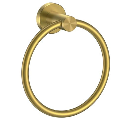 FORIOUS Towel Ring, SUS304 Stainless Steel Hand Towel Holder, Brushed Gold - color: Dark Gold