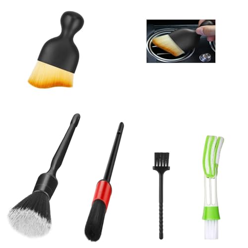 Fitosy Car Interior Duster Detail Brushes, Soft Bristles Brush