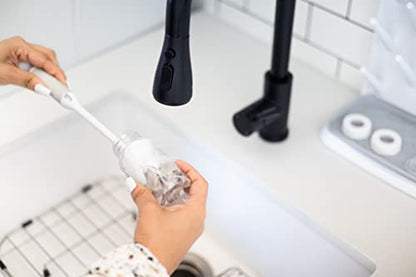 Ubbi Deluxe 2-in-1 Baby Bottle Cleaning Brush Set, Gray, 2 Pack - color: Gray Deluxe Bottle Brush, 2 Pack