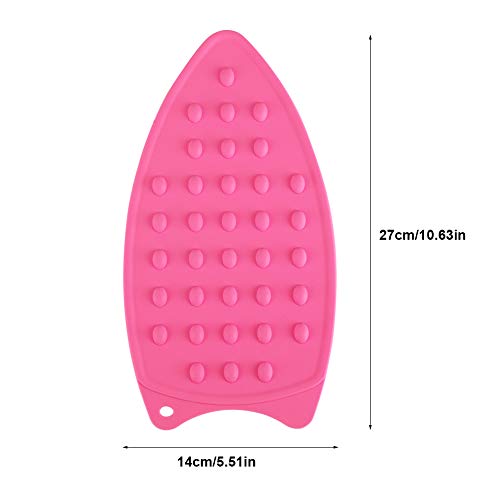 Silicone Rest Pad, Protective Surface for Mini Iron Pad Protection Ironing Rest (Rose red) - color: Rose Red