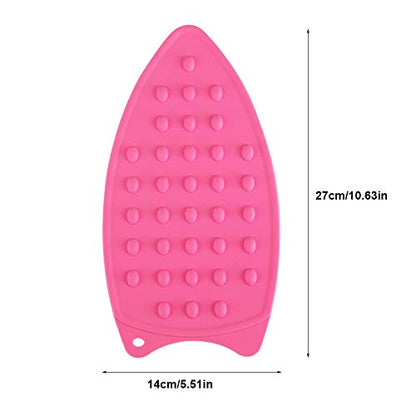 Silicone Rest Pad, Protective Surface for Mini Iron Pad Protection Ironing Rest (Rose red) - color: Rose Red