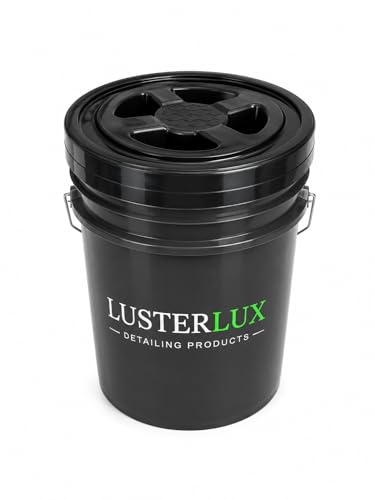 LuxBucket, Heavy-Duty Multi-Purpose Bucket with Carry Handle, Bucket for Cleaning, Detailing, Storage, Organization, Garage, Workshop & Outdoor Use