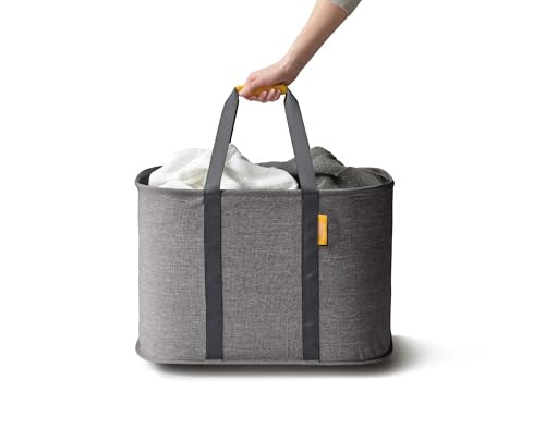 Joseph Joseph Hold-All Max Collapsible 55L/14.5 Gallon Washing Laundry Basket Bag, Durable Fabric, Moisture Resistant, Grey - color: Grey, size: 55L