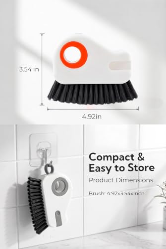 2 PCS Sliding Door Track Cleaner, Multifunctional Window Seal Cleaner Tool and Gap Dust Cleaner Retractable, Magic Groove Scrub Brush for Window Sills and Tight Spaces