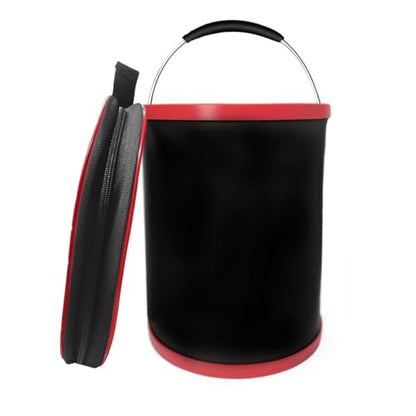 Collapsible Bucket with Handle, 3.4 Gallon, 13L (Black)