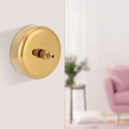 Retractable Clothesline, Wall Mounted Adjustable Clothing Rope for Shower Room Bathroom Laundry Chrome Finish Round Style Chrome Finish 2.8M (Gold) - color: Gold