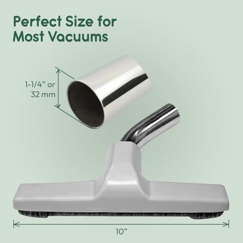 Selgo Universal Vacuum Cleaner Floor Brush for Hardwood Floors, 1.25" Fit – Soft Bristles, Scratch-Free Cleaning (Pack of 10) - color: White