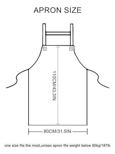 Molaxhome Waterproof Oil-Resistant Vinyl Apron Chef Apron for DishWashing - color: White