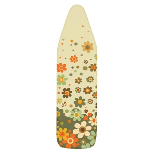 Hippe Flower Ironing Board Cover and Pad 15 x 54 Iron Board Protective Ironing Padded Cover Suitable for Standard Ironing Boards Padding Iron Sleeve with Elastic Edge - color: Hippe Flowers