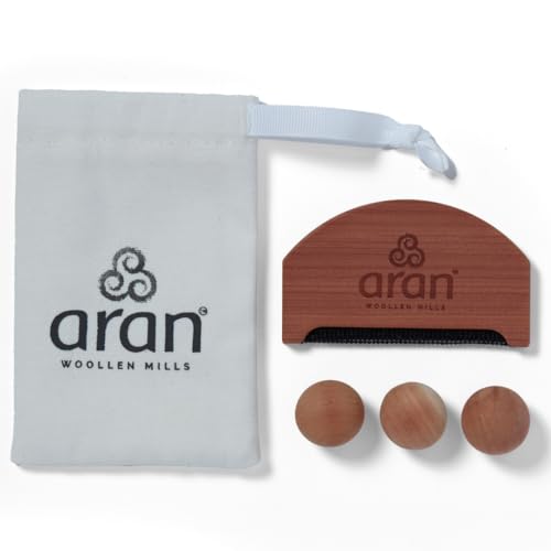 Aran Woollen Mills Aran Wool Sweater Care Set with De-Pilling Comb