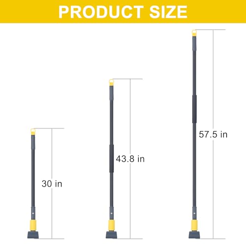KeFanta Metal Mop Handle Commercial Heavy Duty,58" Industrial Mop Stick - color: Yellow