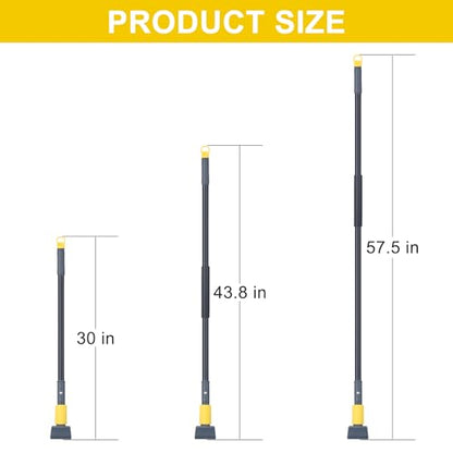 KeFanta Metal Mop Handle Commercial Heavy Duty,58" Industrial Mop Stick - color: Yellow