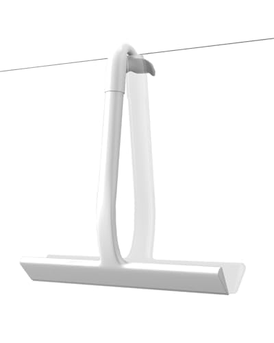 Shower Squeegee for Glass Doors, 8In Silicone Squeegee for Shower with Hook - size: 8 Inch