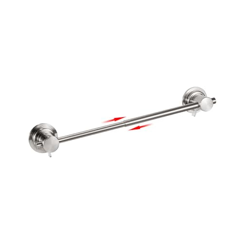 JiePai 17-28 Inch Extendable Suction Cup Towel Bar, Brushed Nickel - color: Brushed Nicke