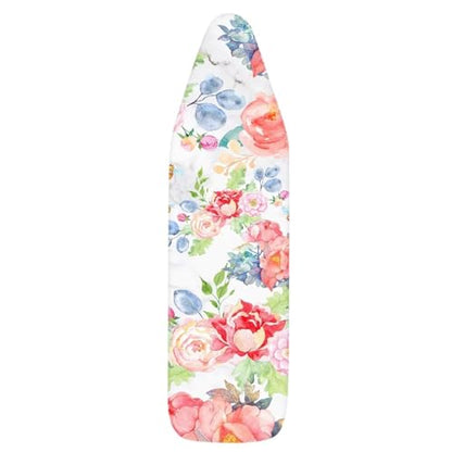 Fresh Floral Ironing Board Cover and Pad with Elastic Edge Waterproof Ironing Board Covers Stain Resistant Hook and Loop Design - color: Fresh Floral