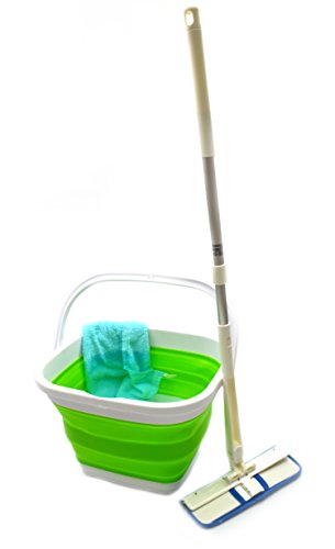 SAMMART 11L (2.9 Gallon) Collapsible Rectangular Handy Bucket (1, Green) - color: Green