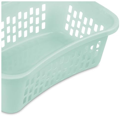 Sterilite HipHold Laundry Basket, Plastic Rectangle Clothes Hamper, 12 Pack - color: Mint, size: 1.5 Bushel (12 Pack)