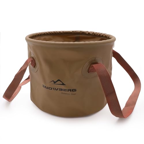 Multifunctional Collapsible Bucket,Portable Bin,Car Wash Bucket,Lightweight Foldable Buckets with Handles for Camping,Dish Washing,Laundry,Soaking Feet,Fishing,Hiking - color: Coffee, size: 10 liters