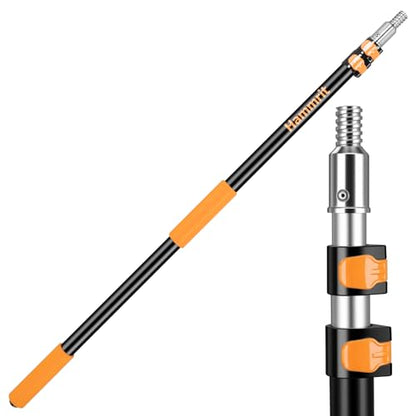 3.3-8 FT Telescopic Extension Pole Aluminum Paint Roller & Cleaning Pole - size: 8 Ft Orange