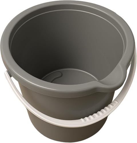 10QT (9.5L) Cleaning Bucket with Handle and Spout - Charcoal Grey